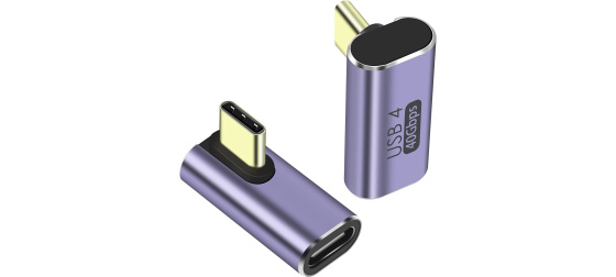 PremiumCord zahnutý 90° Adaptér USB-C na USB-C, USB 4.0