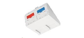 Solarix Modul French style 45 x 45mm pro 2 keystony úhlový bílý SXF-M-2-45-WH-U