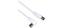 PREMIUMCORD TV kabel anténní propojovací 5m, konektor 90° (koaxiální, M/F, 75 Ohm)