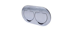 Solight vestavná podlahová dvojzásuvka, IP55, kulaté víčko Solight vestavná podlahová dvojzásuvka, IP55, kulaté víčko