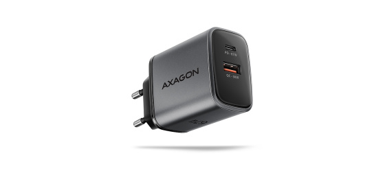 AXAGON ACU-PQ67, GaN nabíječka do sítě 67W, výstup USB-A + USB-C, PD3.0/PPS/QC4+/SFC2.0/Apple