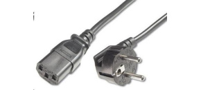 PREMIUMCORD Kabel napájecí 230V/10A, zahnutá vidlice,  2m