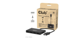 Club3D hub MST (Multi Stream Transport) DisplayPort 1.4 na 4x DisplayPort, Quad monitor, 4x 4K30Hz, 8K30Hz