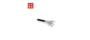 LYNX SFTP kabel, Cat6a, PE, celoměděný, venkovní, černý,  cívka 500m