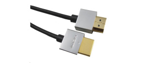 PREMIUMCORD Kabel Slim HDMI kabel, 1m, High Speed + Ethernet (v1.4), zlacené konektory