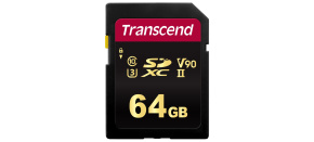 TRANSCEND SDXC karta 64GB 700S, UHS-II U3 Class 10 (R:285/W:180 MB/s) TRANSCEND SDXC karta 64GB 700S, UHS-II U3 Class 10 (R:285/W:180 MB/s)