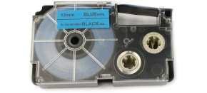Xerox kompatibilní páska s Casio XR-12BU1, 12mm x 8m, černý tisk / modrý podklad - ALLPRINT