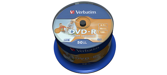 VERBATIM DVD-R(50-Pack)Spindle/Inkjet Printable Wide/16x/4.7GB