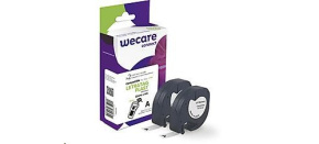 WECARE ARMOR páska pro DYMO S0721610, černá/bílá, 2 mm x 12mm x 4m