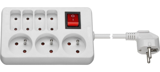 PREMIUMCORD Prodlužovací přívod 230V 1,5m 3+4 zásuvky+vypínač