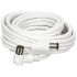 PREMIUMCORD TV kabel anténní propojovací 5m, konektor 90° (koaxiální, M/F, 75 Ohm)