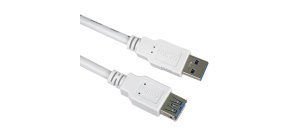 PremiumCord Prodlužovací kabel USB 3.0 Super-speed 5Gbps A-A, MF, 9pin, 1m, bílá PremiumCord Prodlužovací kabel USB 3.0 Super-speed 5Gbps A-A, MF, 9pin, 1m, bílá