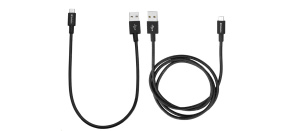 VERBATIM kabel Micro B USB Cable Sync & Charge 100cm (Black) + Verbatim Micro B USB Cable Sync & Charge 30cm (Black) VERBATIM kabel Micro B USB Cable Sync & Charge 100cm (Black) + Verbatim Micro B USB Cable Sync & Charge 30cm (Black)