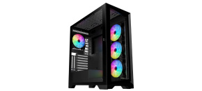 VeinX case GL29AL-BK, ATX, Průhledná bočnice, 4x 120mm ARGB Fan, ARGB Hub, Černá