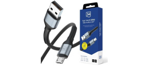 3mk kabel Hyper Cable N-SERIES A to Micro 1m 5V/2.4A 12W White / Black 3mk kabel Hyper Cable N-SERIES A to Micro 1m 5V/2.4A 12W White / Black