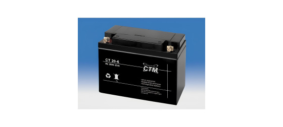 Baterie - CTM CT 6-20 (6V/20Ah - M5), životnost 5let