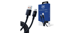 3mk datový kabel - Hyper Cable A to C 1.2m 3A, černá