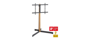 Vogel's TV 40-77'', natáčení ±45°, VESA 600x400 mm, výška středu VESA 780-980 mm, 50 kg, dub + černá ocel