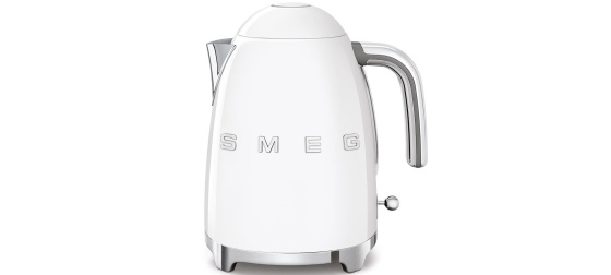 Smeg KLF03WHEU, rychlovarná konvice, 1,7 l, (7 šálků), 2400 W, styl 50. let, bílá