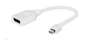 GEMBIRD Redukce miniDisplayport - Displayport 10cm (M/F) bílá GEMBIRD Redukce miniDisplayport - Displayport 10cm (M/F) bílá