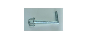 Držák antény na balkón s hranatým zábradlím, žárový zinek, délka 35cm