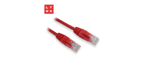 LYNX UTP patch kabel Cat5e, PVC, CCA, 10m, červený LYNX UTP patch kabel Cat5e, PVC, CCA, 10m, červený