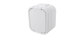 Solight zásuvka do vlhka s víčkem, bílá Solight zásuvka do vlhka s víčkem, bílá