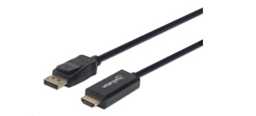 MANHATTAN Kabel DisplayPort na HDMI, 3m, černý MANHATTAN Kabel DisplayPort na HDMI, 3m, černý