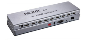 PremiumCord HDMI 2.0 splitter 1-8 portů, 4K x 2K/60Hz, FULL HD, 3D PremiumCord HDMI 2.0 splitter 1-8 portů, 4K x 2K/60Hz, FULL HD, 3D