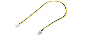 PREMIUMCORD Kabel napájecí pro ventilátor z 2 pinového FAN na 3 pinový FAN konektor pro zastrčení do ventilátoru