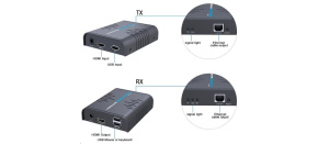 PREMIUMCORD HDMI KVM extender s USB na 120m přes jeden kabel Cat5/6, bez zpoždění