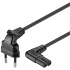 PremiumCord KPSPM2-90 – napájecí kabel 230V, 2m, úhlový 90°, černý