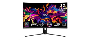 MSI LCD MPG 321CURX QD-OLED, 31.5", 3840x2160, QD-OLED, 0,03ms, VESA 100x100, Black MSI LCD MPG 321CURX QD-OLED, 31.5", 3840x2160, QD-OLED, 0,03ms, VESA 100x100, Black