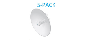 UBNT airMAX PowerBeam5 AC 2x25dBi Gen2, 5-PACK [400mm, Client/AP, 5GHz, airMAX ac, 10/100/1000 Ethernet]