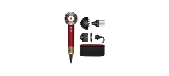 Dyson Supersonic Nural HD16 fén na vlasy, 1600 W, difuzér, 4 teploty, 3 rychlosti, Red Velvet / Gold