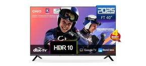 CHiQ L40FT TV 40", FHD, smart, Google TV, dbx-tv, Dolby Audio, Frameless CHiQ L40FT TV 40", FHD, smart, Google TV, dbx-tv, Dolby Audio, Frameless