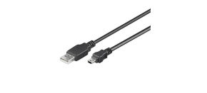 PremiumCord kabel USB 2.0, A-B mini, 5pinů, 0,5m