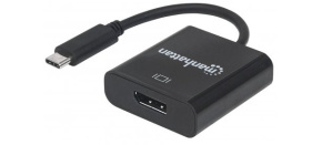 MANHATTAN převodník z USB 3.1 na Display Port (Type-C Male to DisplayPort Female, Black) MANHATTAN převodník z USB 3.1 na Display Port (Type-C Male to DisplayPort Female, Black)