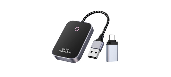 WG - Adaptér pro bezdrátové Apple CarPlay nebo Android Auto, černá