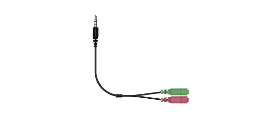 GENIUS ACC-100 audio adaptér 2x female 3,5mm jack na 1x male 3,5" jack