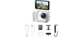 Insta360 GO Ultra Creator Bundle miniaturní akční kamera, 4K Ultra HD, 60fps, magnetický systém uchycení, bílá