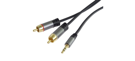 PREMIUMCORD kabel, Jack 3.5mm-2xCINCH M/M 3m