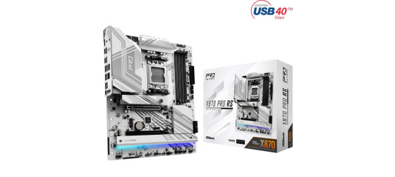 ASRock MB Sc AM5 X870 PRO RS, AMD X870, 4xDDR5, 1xHDMI, 2xUSB4