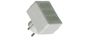 PREMIUMCORD Rozbočka 230V bílá 3x2,5A PREMIUMCORD Rozbočka 230V bílá 3x2,5A