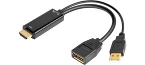 PREMIUMCORD adaptér HDMI to DisplayPort s napájením PREMIUMCORD adaptér HDMI to DisplayPort s napájením