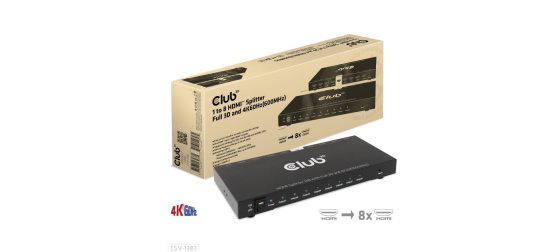 Club3D CSV-1383 – 1:8 HDMI 2.0 splitter