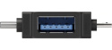 Adaptér USB3.0 female na dva konektory USB 3.1 C/male + micro USB B/male