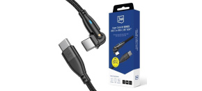 3mk kabel Hyper Cable N-SERIES C to C 2m 20V/3A 60W Black - Swivel 3mk kabel Hyper Cable N-SERIES C to C 2m 20V/3A 60W Black - Swivel