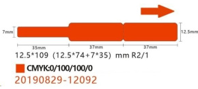 Niimbot štítky na kabely RXL 12,5x109mm 60ks Red pro D11 a D110