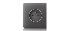 Ajax SideCover (smart) - Boční kryt zásuvky, horizontální, šedá Ajax SideCover (smart) - Boční kryt zásuvky, horizontální, šedá